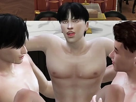 同志猛男群交第二弹 korean elated drag inflate porn
